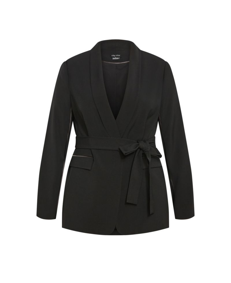 Plus Size Belted Yasmine Jacket