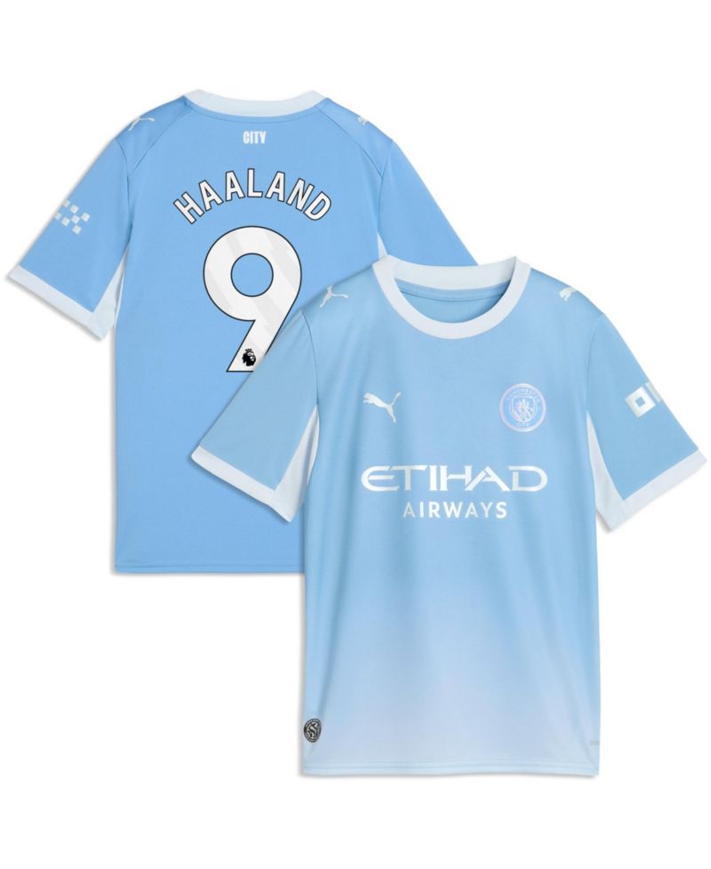 Big Boys and Girls Erling Haaland Light Blue Manchester City 2026/27 Home Replica Jersey