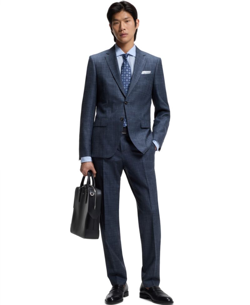 Men's Wool Blend Two-Piece Slim-Fit Suit