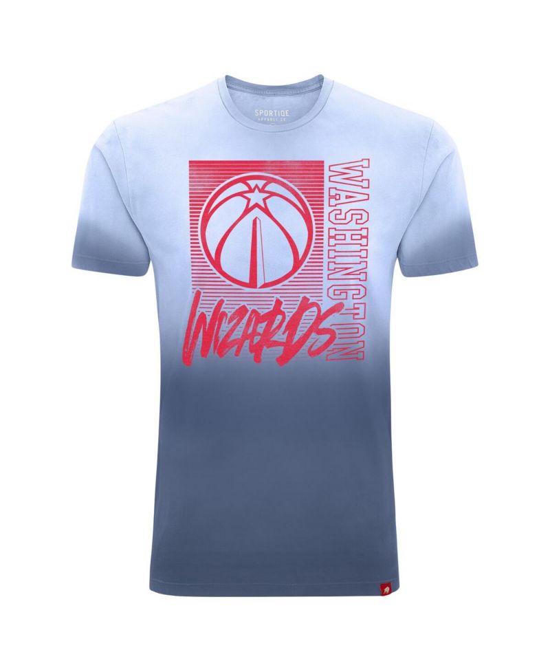 Men's and Women's Navy Washington Wizards Bingham Sun-Fade T-Shirt