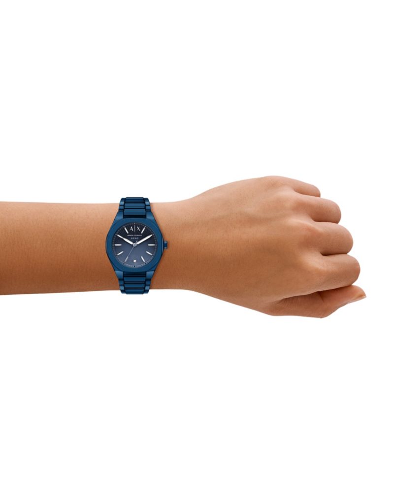 Armani Exchange Women's Sync Quartz Blue Stainless Steel Watch 36mm