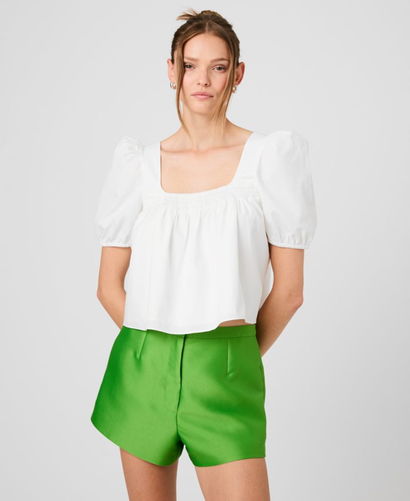 Women's Short-Sleeve Square Neck Top