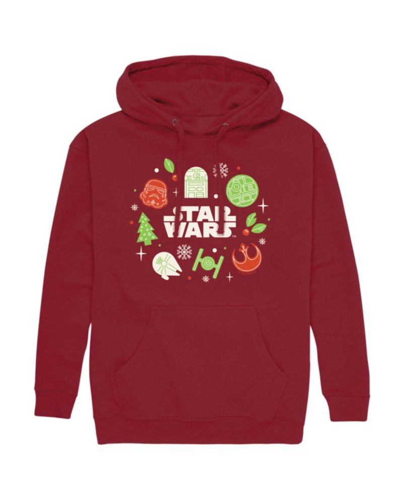 Men's Star Wars Christmas Logo Classic-Fit Graphic Hoodie