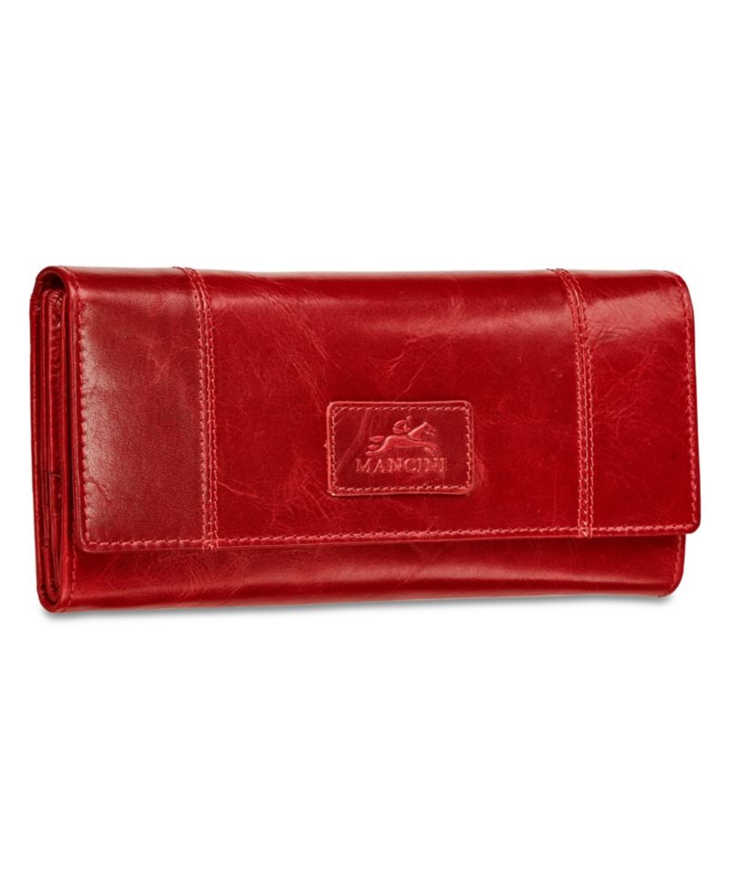 Casablanca Collection RFID Secure Ladies Trifold Wing Wallet