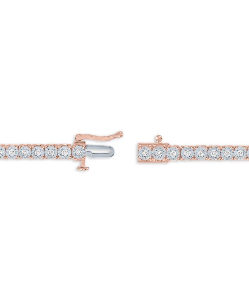 Diamond Tennis Bracelet (1/2 ct. t.w. - 1 ct. t.w.) in Sterling Silver, 14k Gold-Plated Sterling Silver or 14k Rose Gold-Plated Sterling Silver