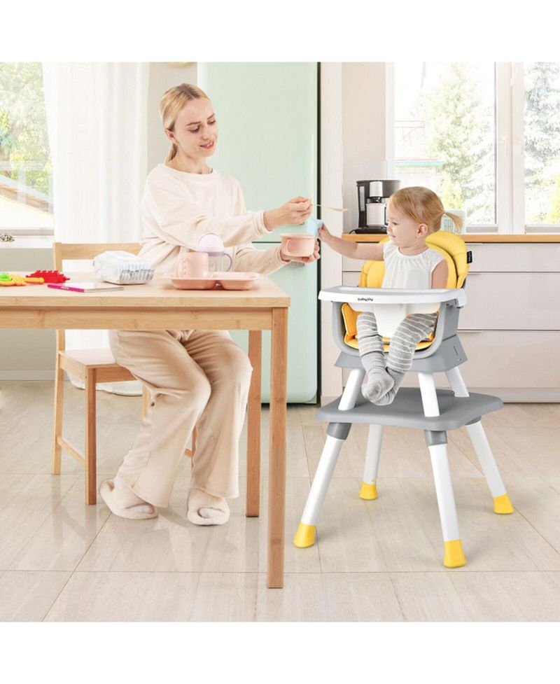Baby 6-in-1 Convertible Baby High Chair with Adjustable Tray
