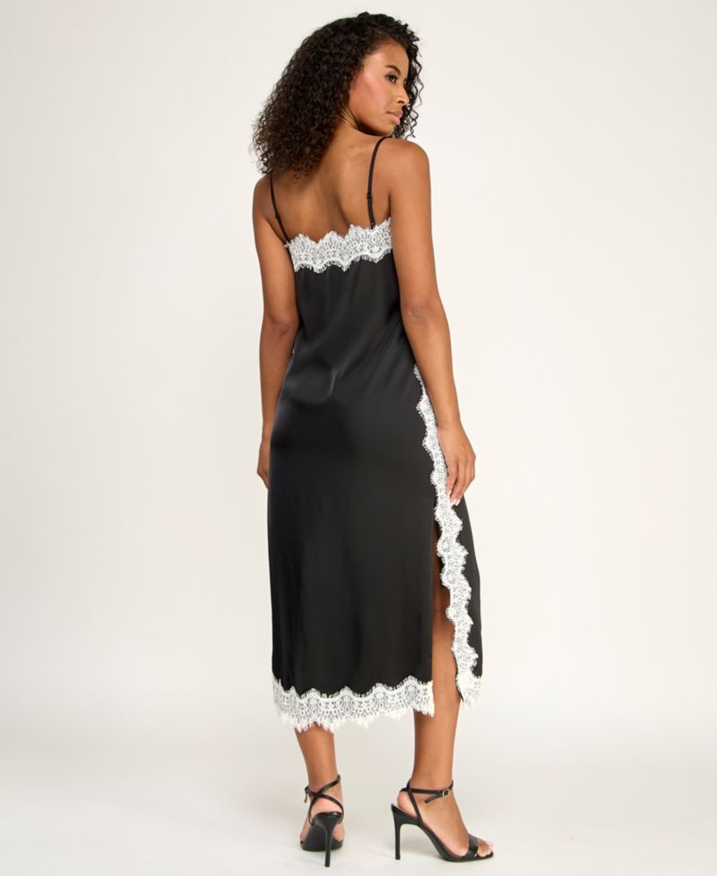 Juniors' Sleeveless Straight Neck Slip Dress