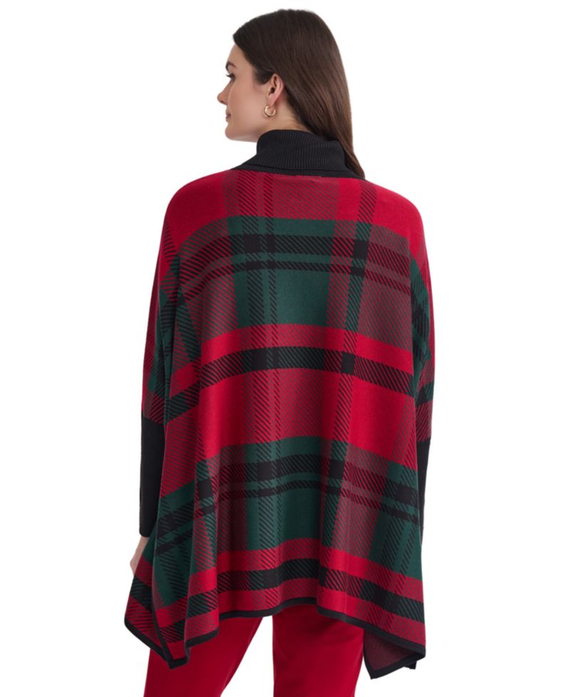 Women's Argyle Turtleneck Long-Sleeve Sweater