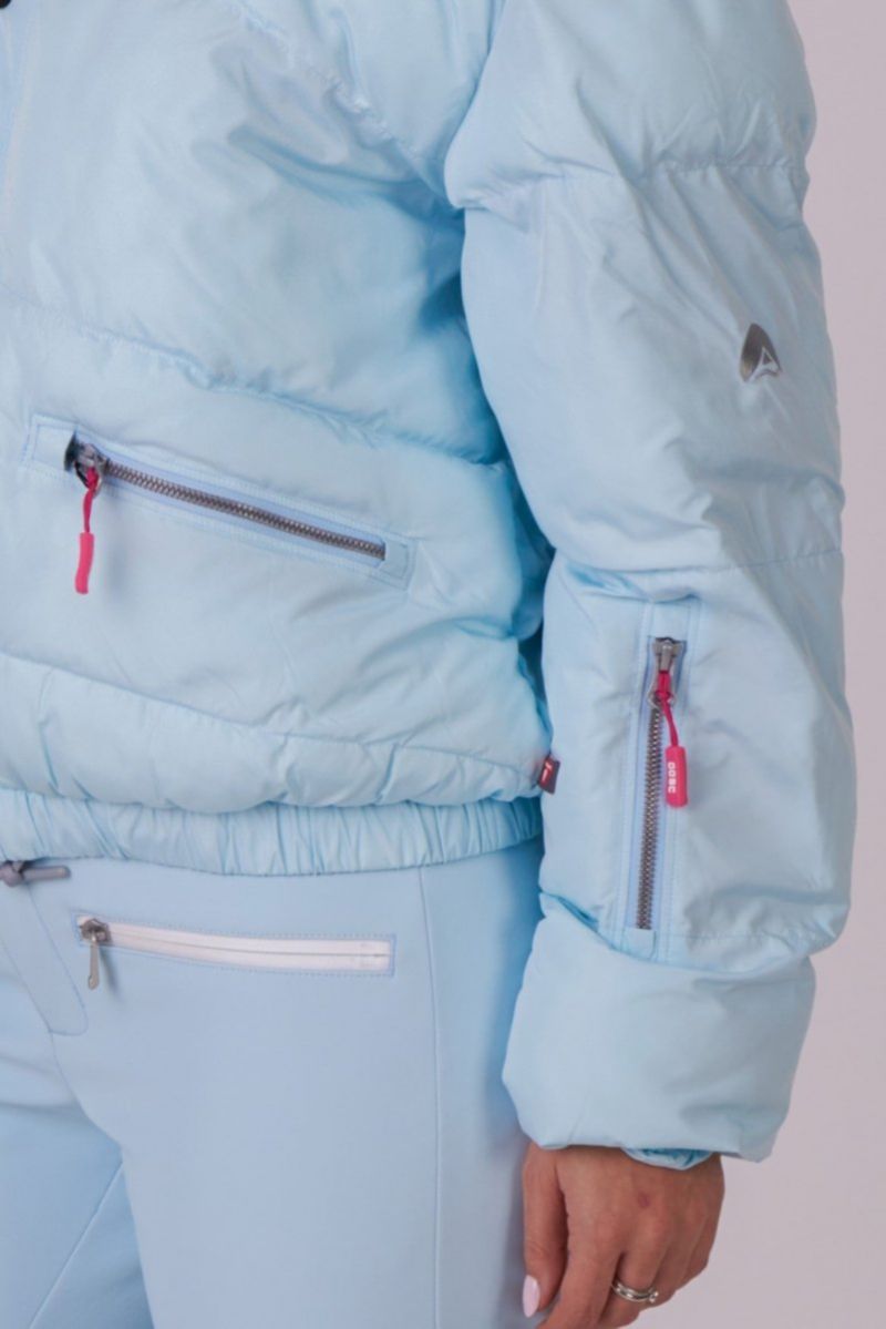 Women's Ice Blue Chic Puffer Jacket