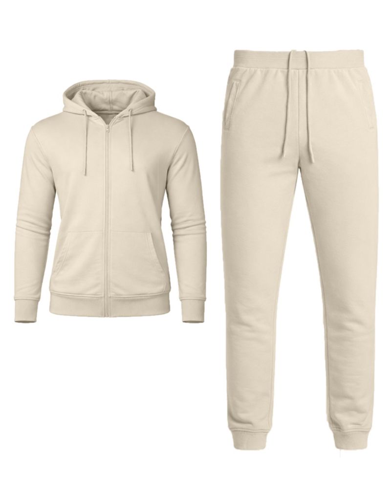 Men's French Terry Zip-Up Hoodie and Joggers, 2-Piece Set