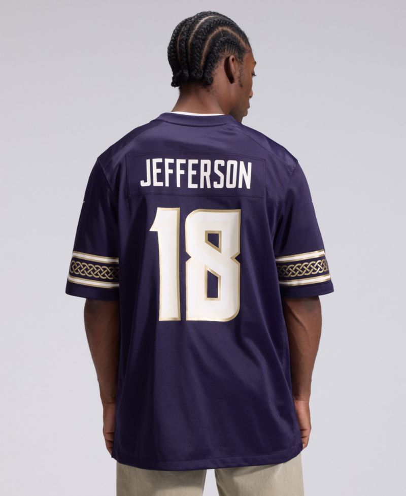 Men's Justin Jefferson Purple Minnesota Vikings 2026 Rivalries Collection Game Jersey