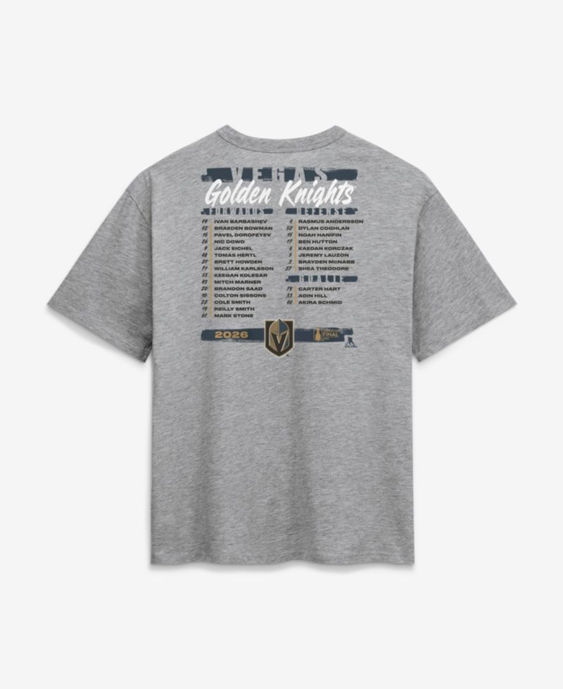 Women's Heather Gray Vegas Golden Knights 2026 Stanley Cup Final Roster T-Shirt