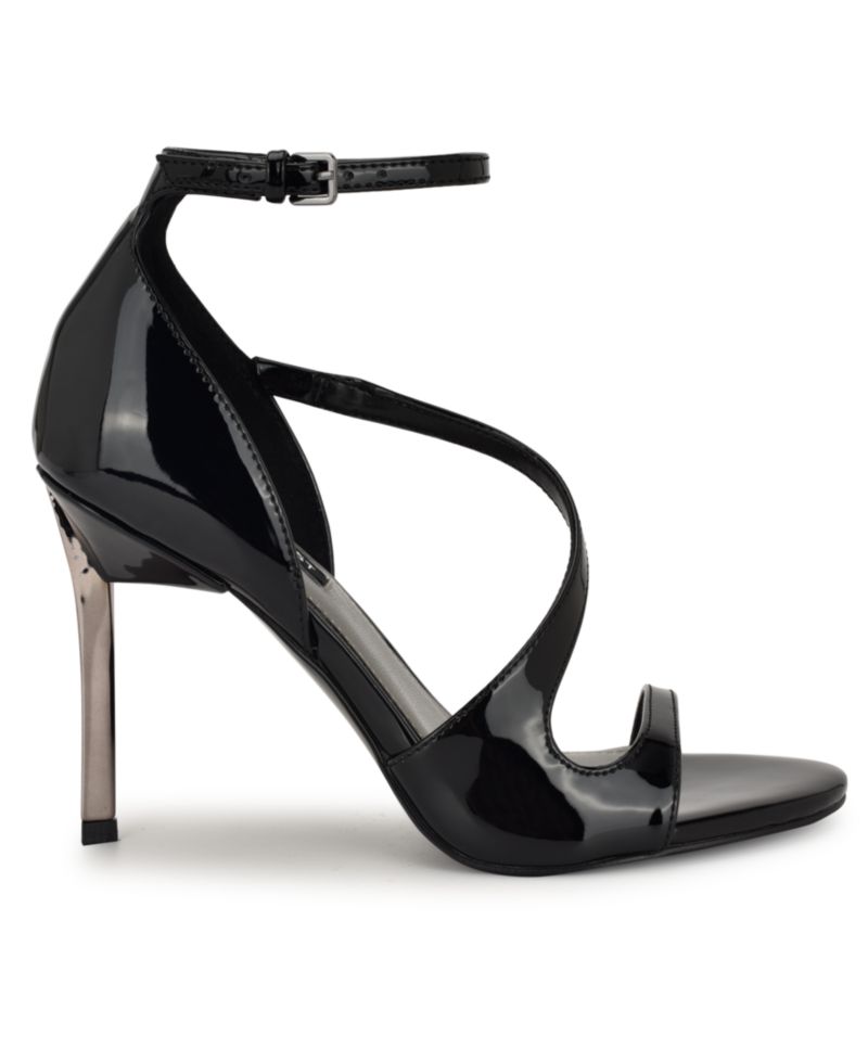 Women's Shimmy Asymmetrical High Stiletto Sandals