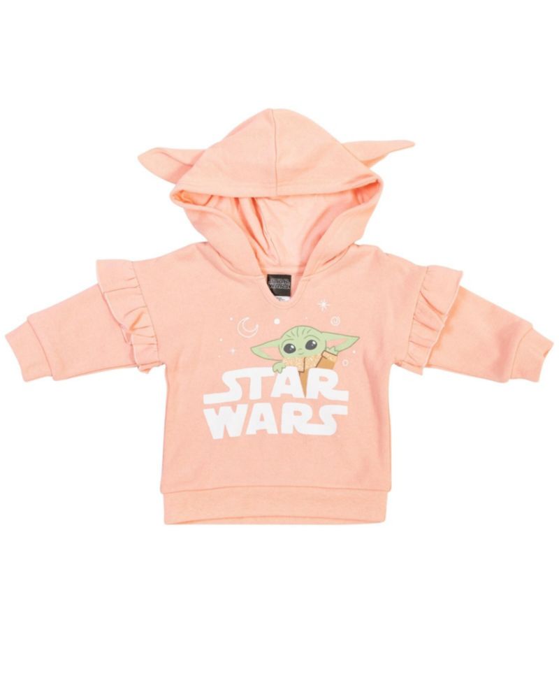 Baby Girls The Mandalorian The Fleece Pullover Hoodie Bodysuit and Pants 3 Piece Outfit