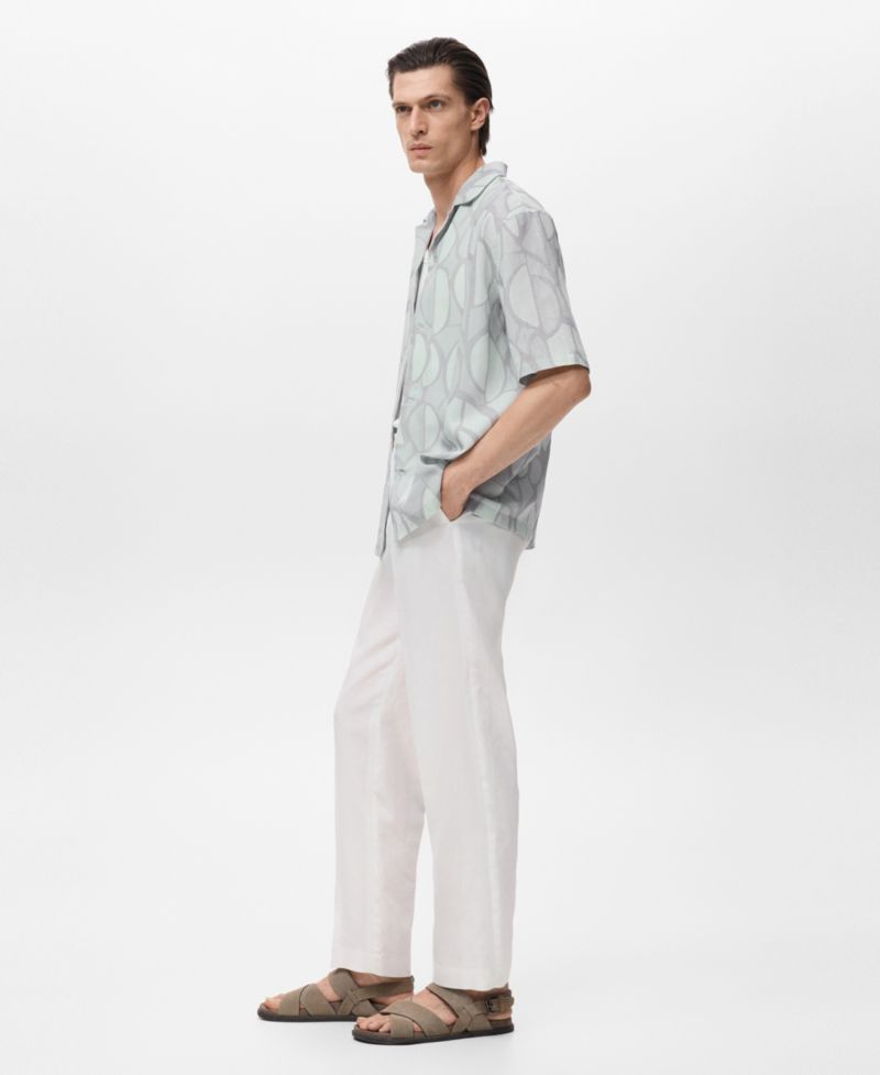 Men's Printed Short-Sleeved Shirt