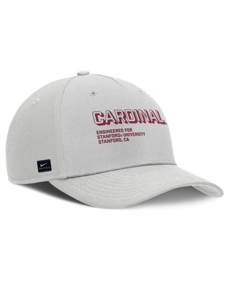 Men's Gray Stanford Cardinal 2025 Sideline Dust Pinched Rise Adjustable Hat