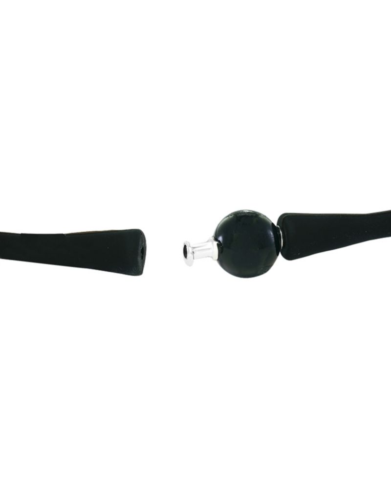 EFFY® Cultured Freshwater Pearl (11mm) Black Silicone 14" Choker Necklace (Also available in Light Blue, Turquoise or Pink)