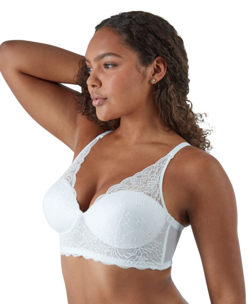Women's Pure Comfort Lace & Mesh Longline Wireless Bralette DM1188
