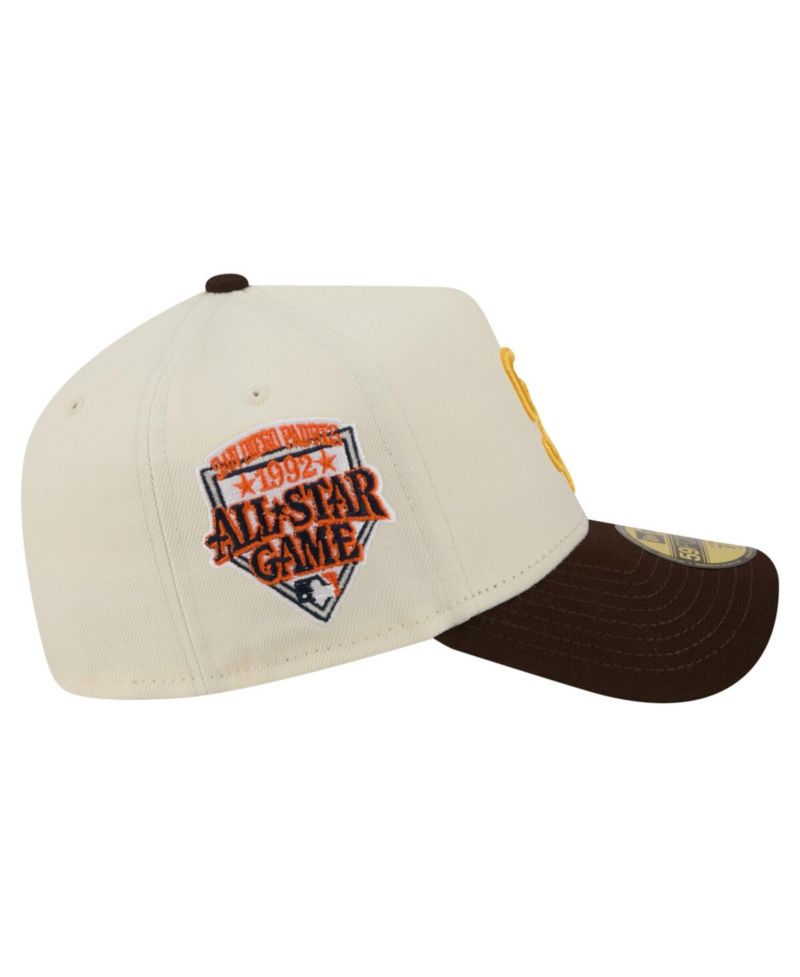 Men's Cream San Diego Padres Chrome A-Frame 59FORTY Fitted Hat