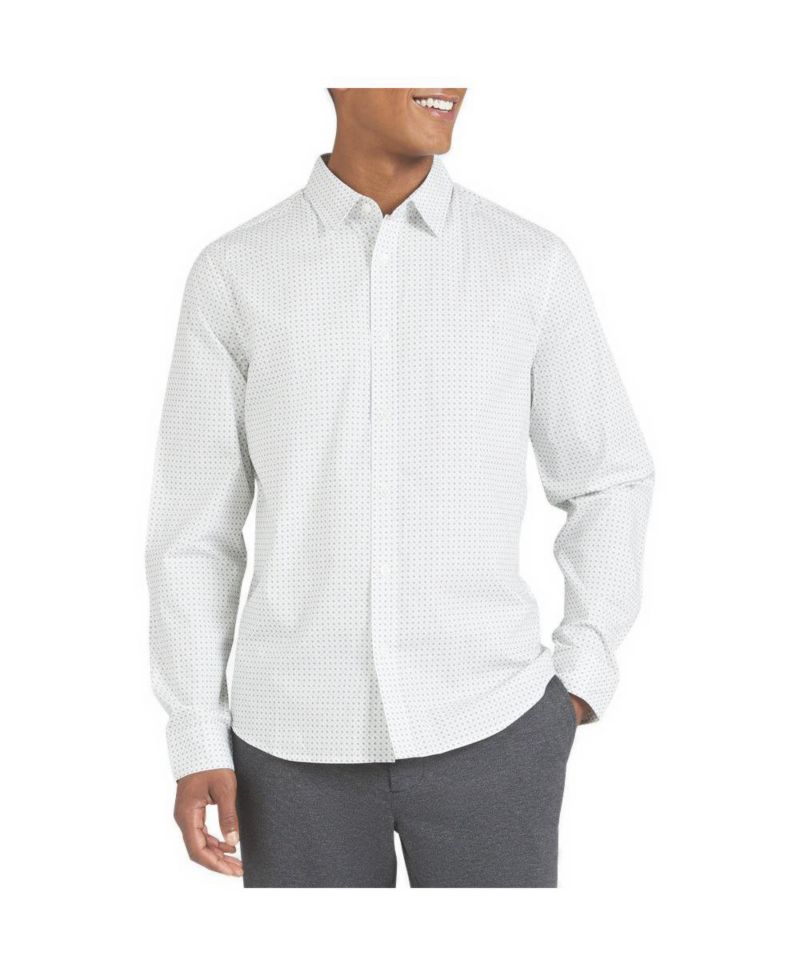 Men's Stratford Stretch Regular-Fit Long-Sleeve Printed Shirt
