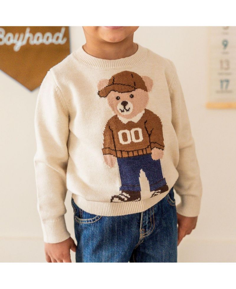 Little Boys Teddy Bear Sweater
