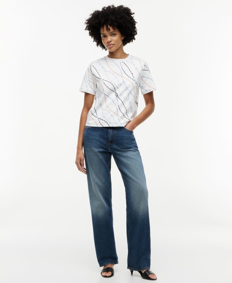 Women's Interlock Boxy Crewneck Short-Sleeve T-Shirt