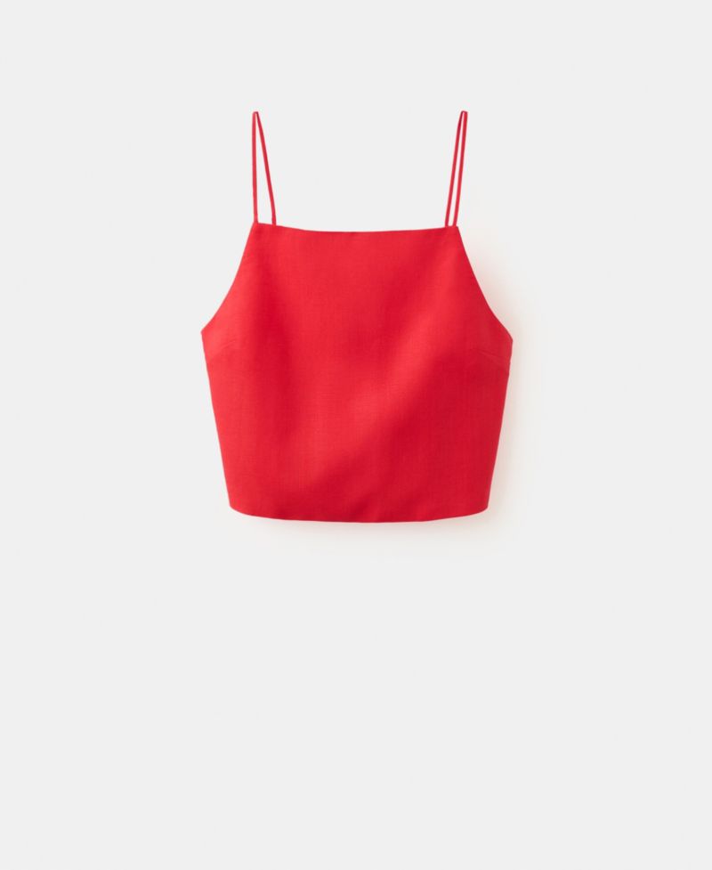 Women's Linen Crop Top