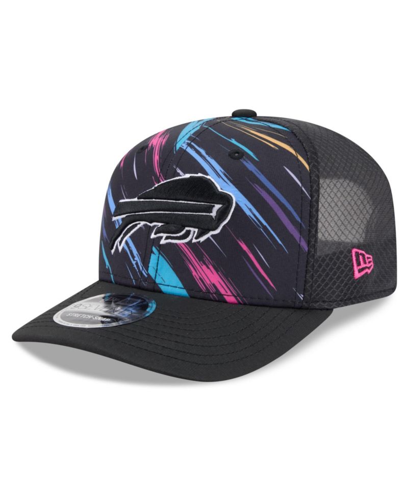 Men's Black Buffalo Bills 2026 NFL Cruical Catch 9SEVENTY Adjustable Trucker Hat