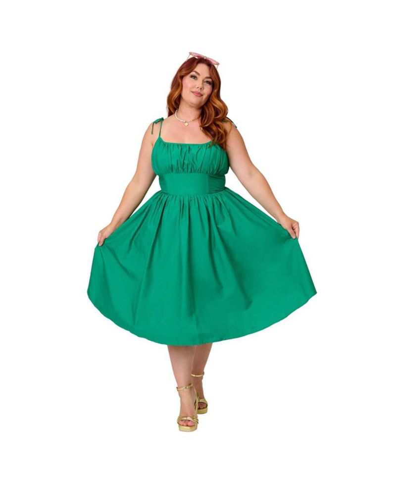 Plus Size 1950s Cotton Swing Dress