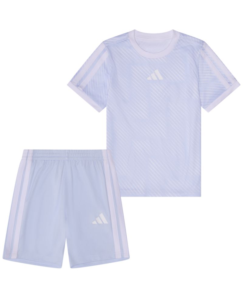 Baby Boys' Short-Sleeve Printed T-Shirt and Shorts, 2-Piece Set