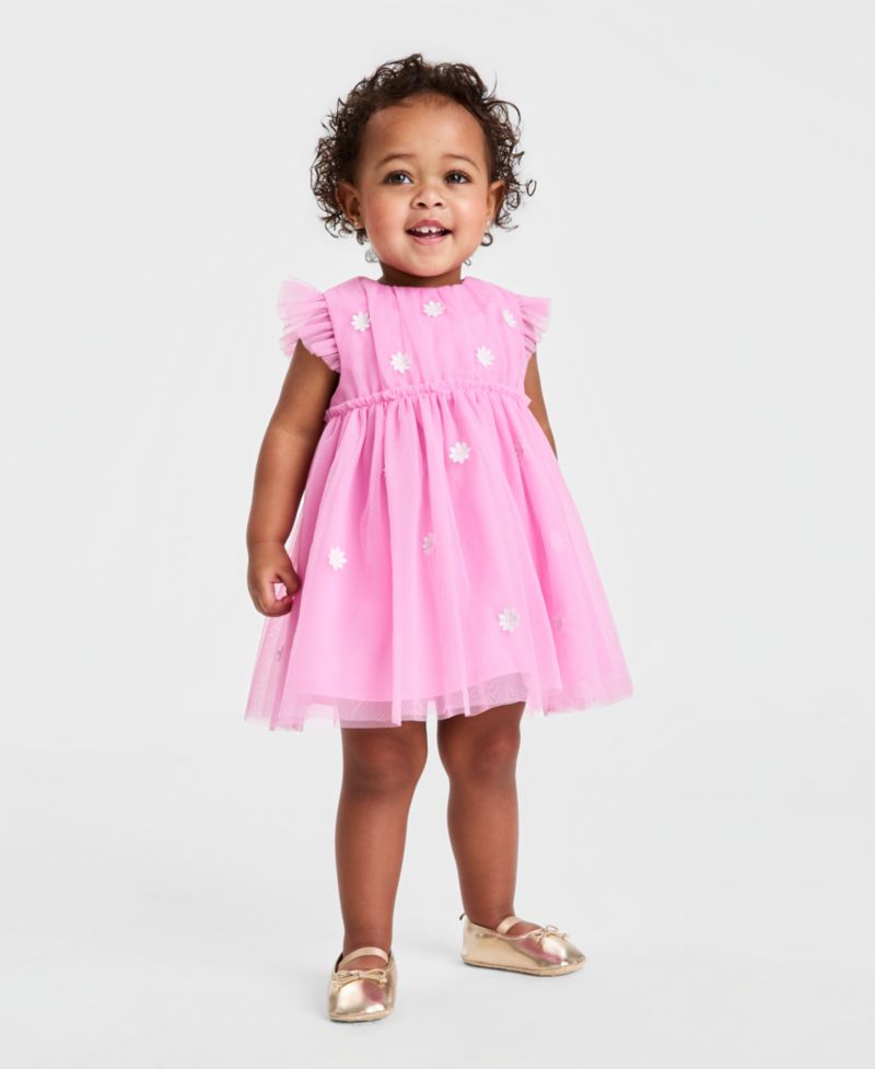 Baby Girls' Embroidered Tulle Dress