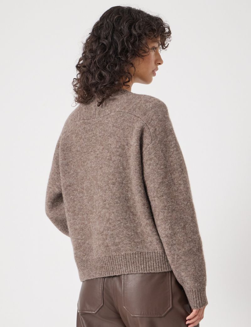 Women's Wool Blend Star Jacquard Sweater