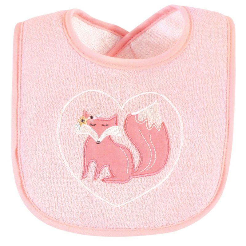 Girls Cotton Terry Drooler Bibs with Fiber Filling