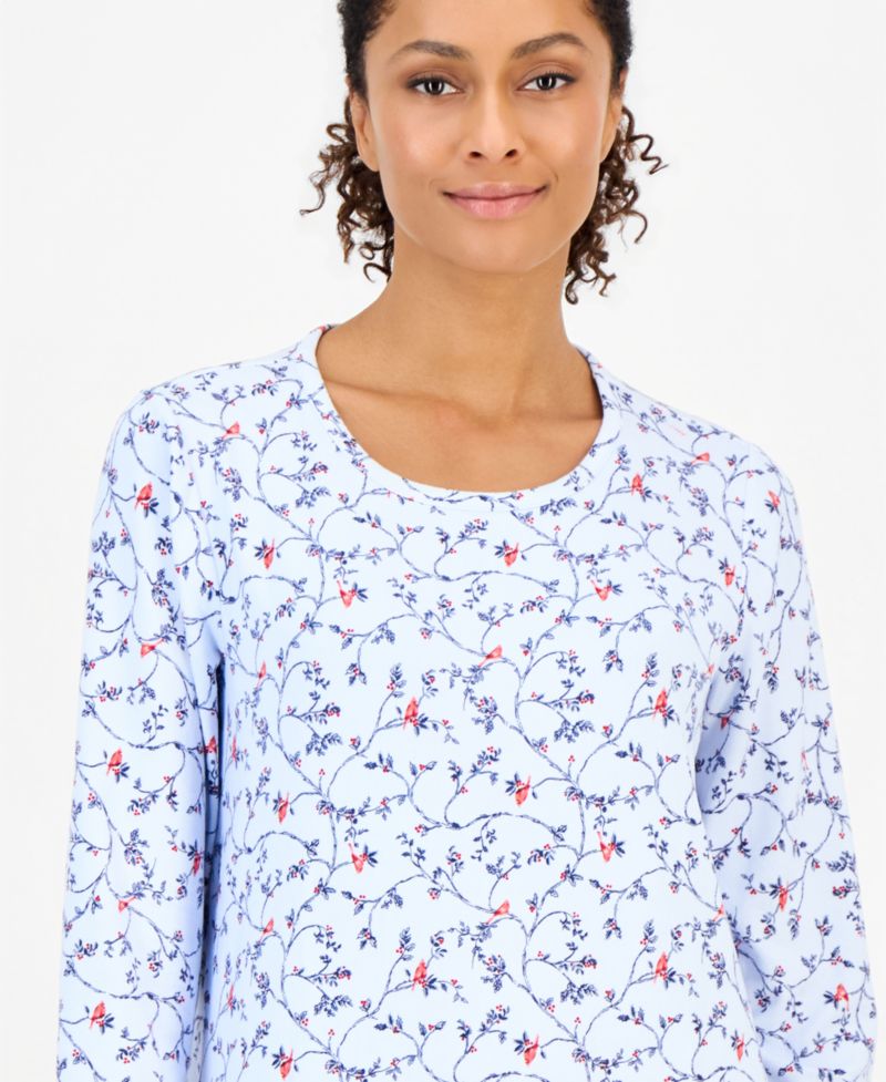 Women's Long Sleeve Soft Knit Sleepshirt