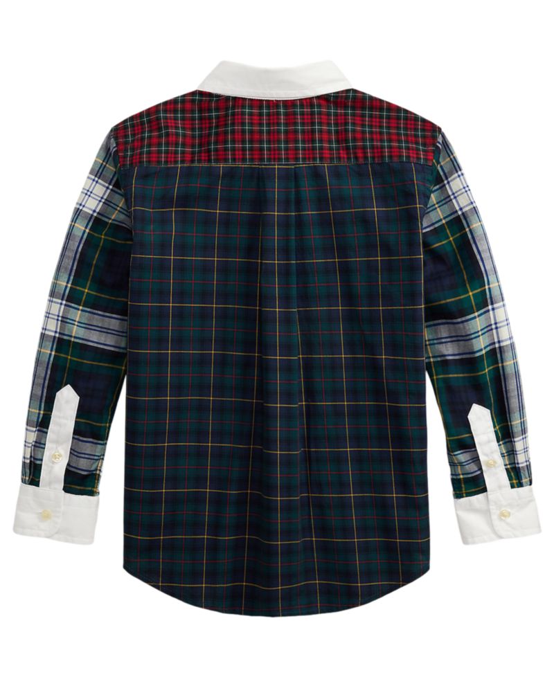 Boys' 2T-7 Plaid Long-Sleeve Poplin Fun Shirt