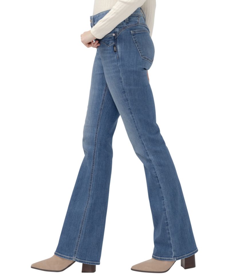 Women's Elyse Mid-Rise Boot-Cut Stretch Jeans