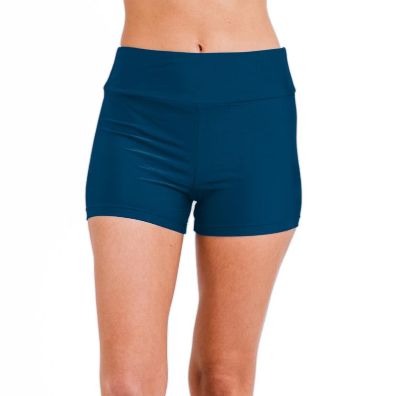 Women's Chlorine Resistant High Waisted Swim Shorts