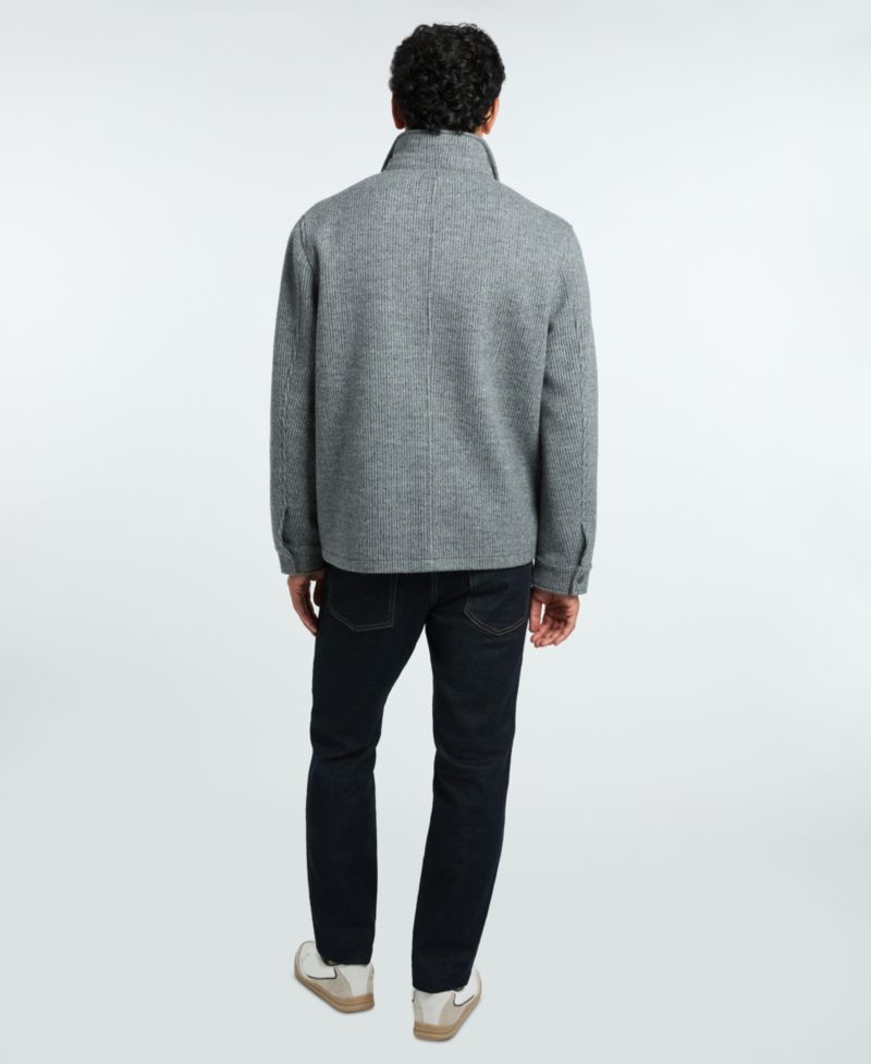 Men's Fully Lined Knit Shirt Jacket