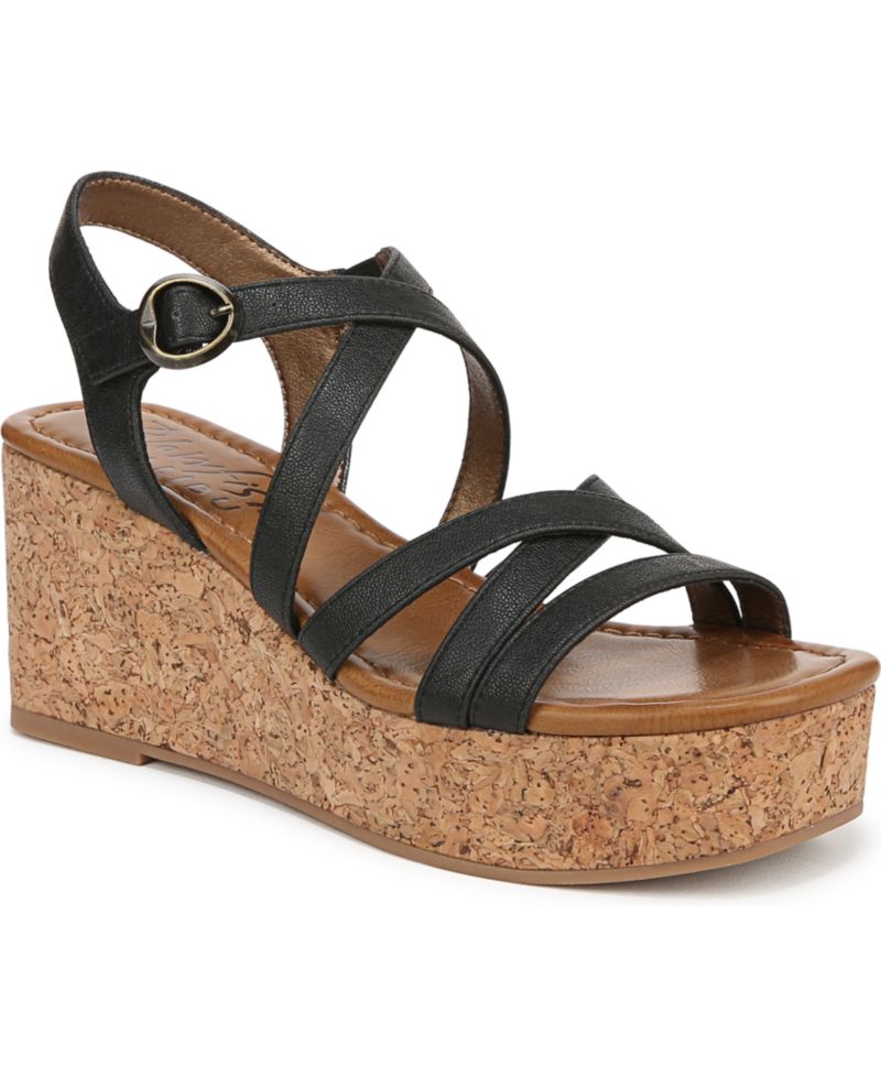 Women's Aurora Open Square Toe Strappy Wedge Sandals