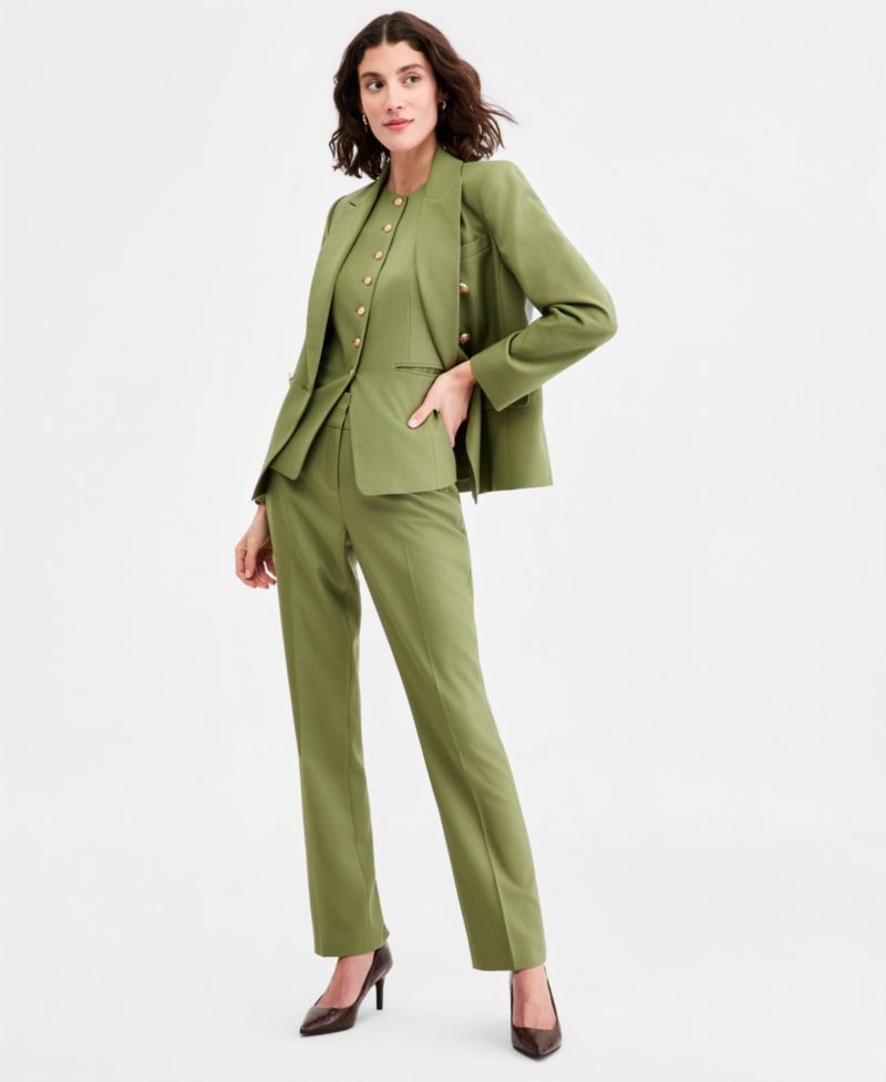 Double-Breasted Blazer & Flare Pants