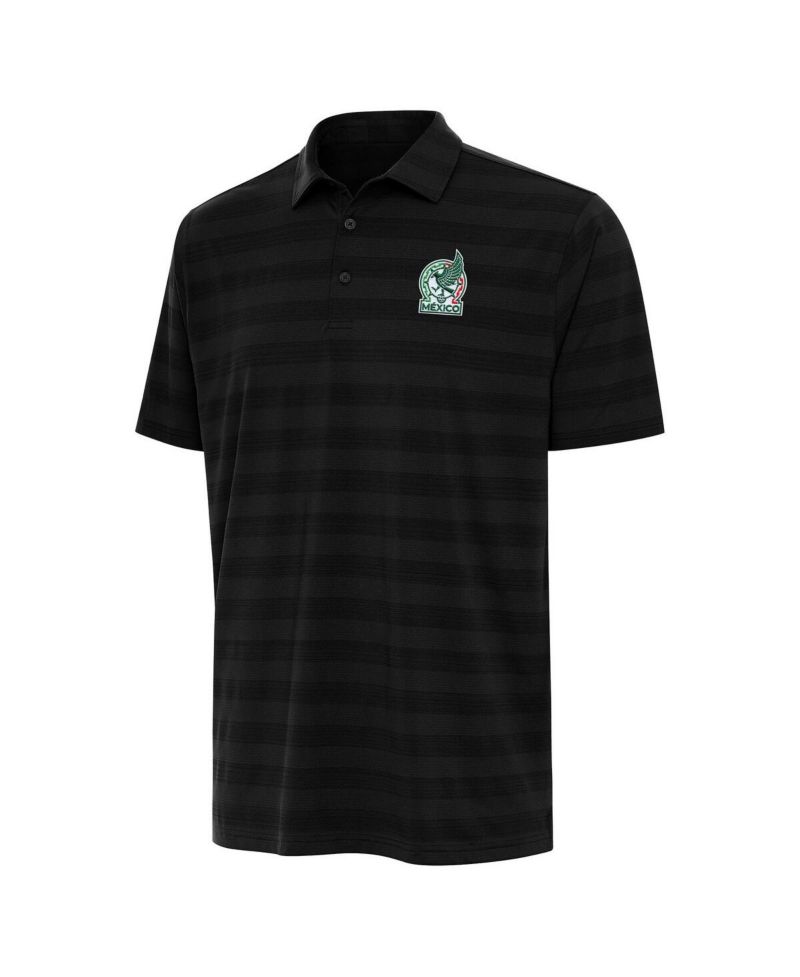 Men's Black Mexico National Team Channel Polo Shirt
