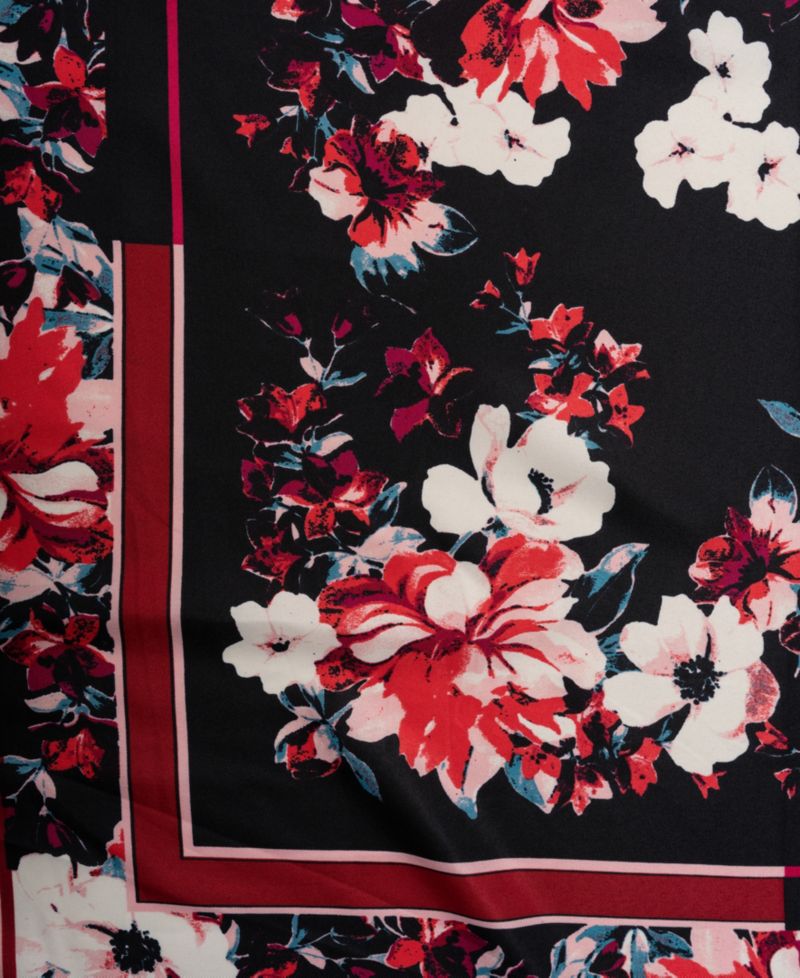 Posy Floral Border Square Scarf