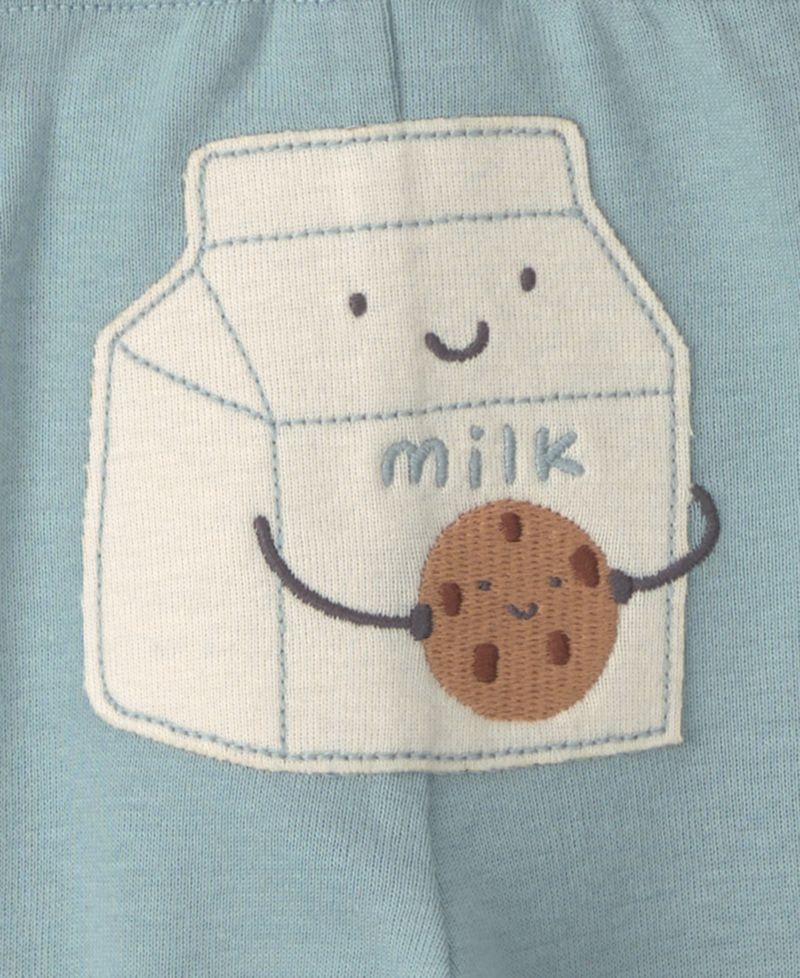 Baby Boys' Milk and Cookies Long-Sleeve Bodysuits and Pants, 3-Piece Set