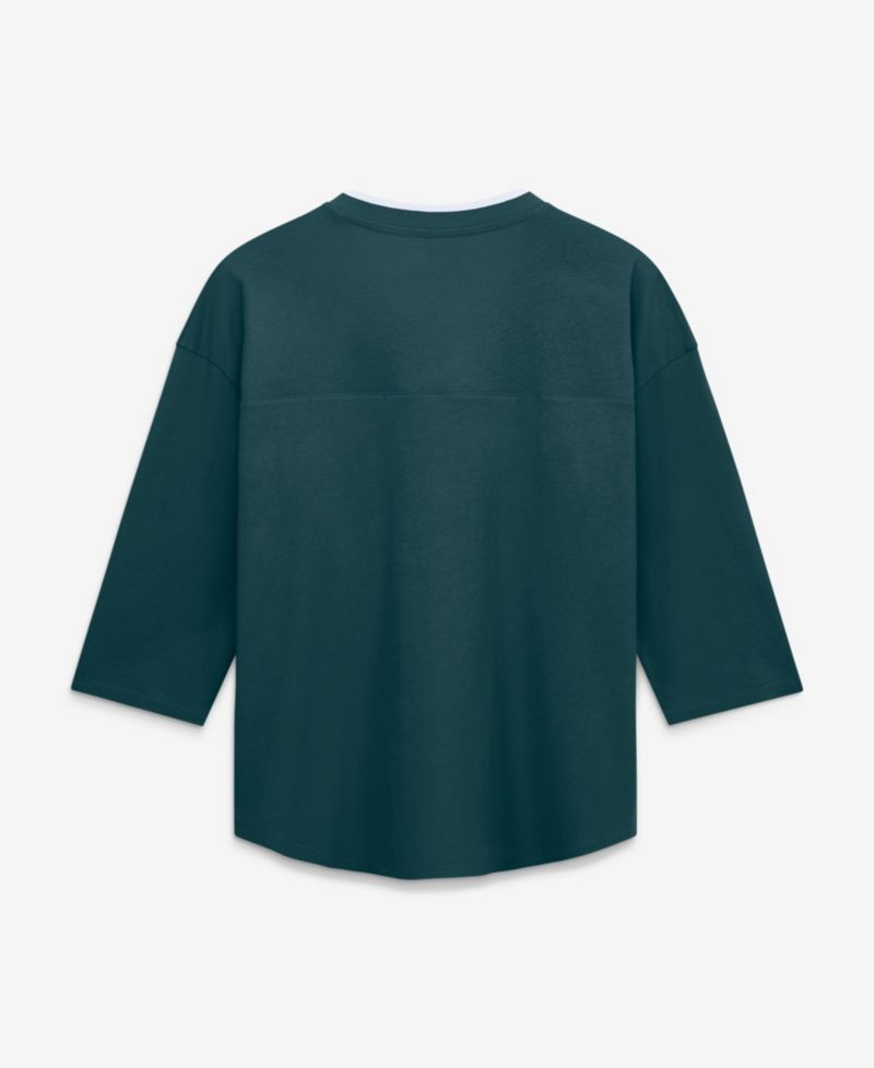 Women's Philadelphia Eagles Team First Deceptive Juke 3/4-Sleeve V-Neck T-Shirt