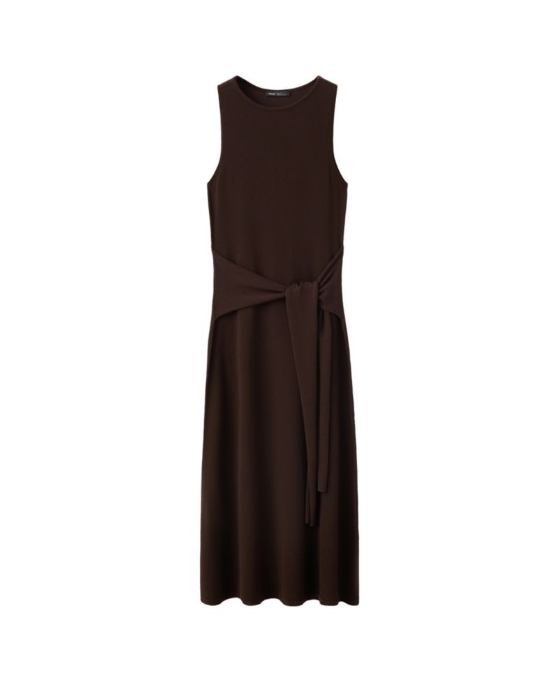 Women's Crewneck Sleeveless Midi Sweater Dress