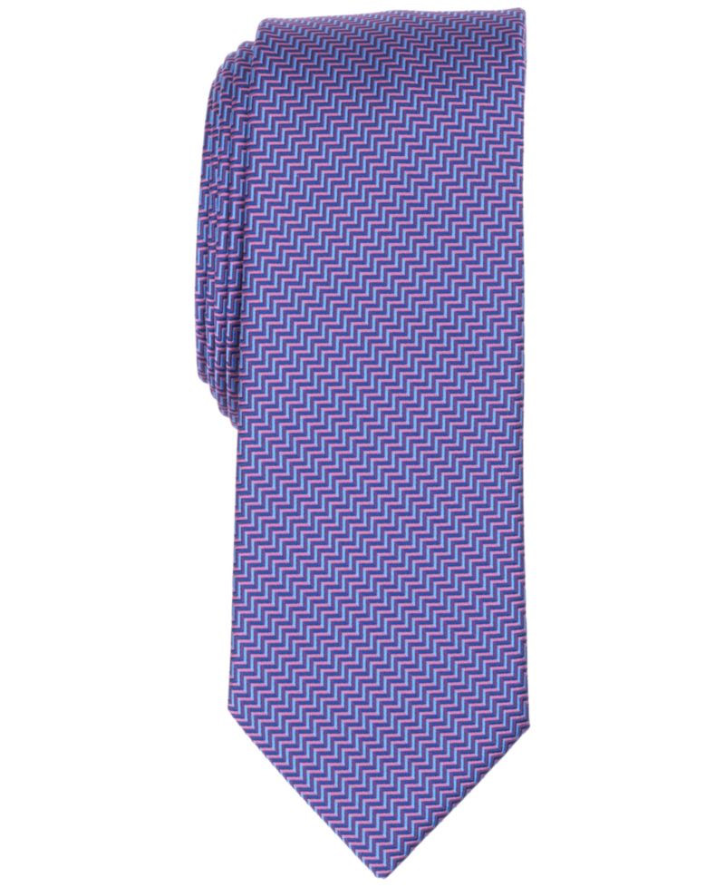 Men's Chevron Pattern Skinny Tie