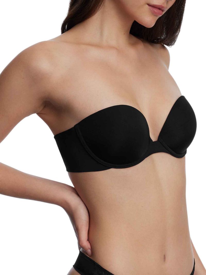 Women's Breathless Strapless Plunge Push-Up Bra