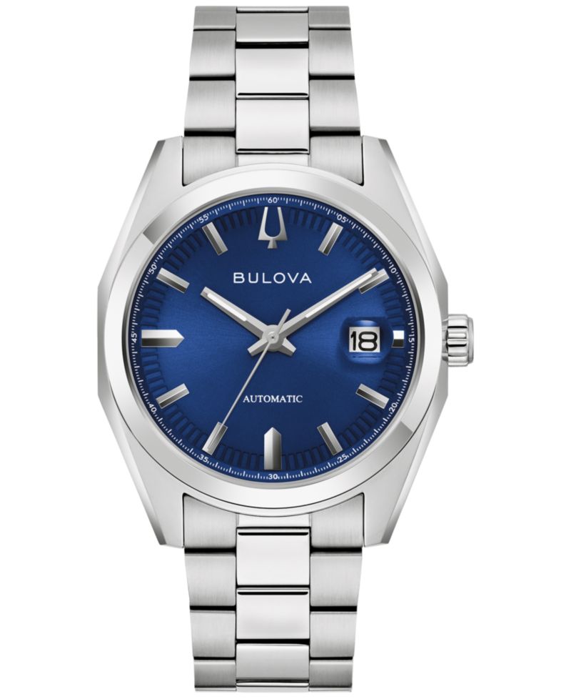 Men's Classic Surveyor Automatic Silver-Tone Stainless Steel Bracelet Watch 39mm