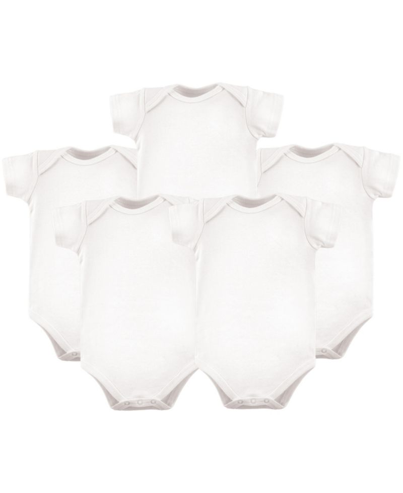 Baby Unisex Five-Piece Set of Cotton Infant All-in-One Bodysuits