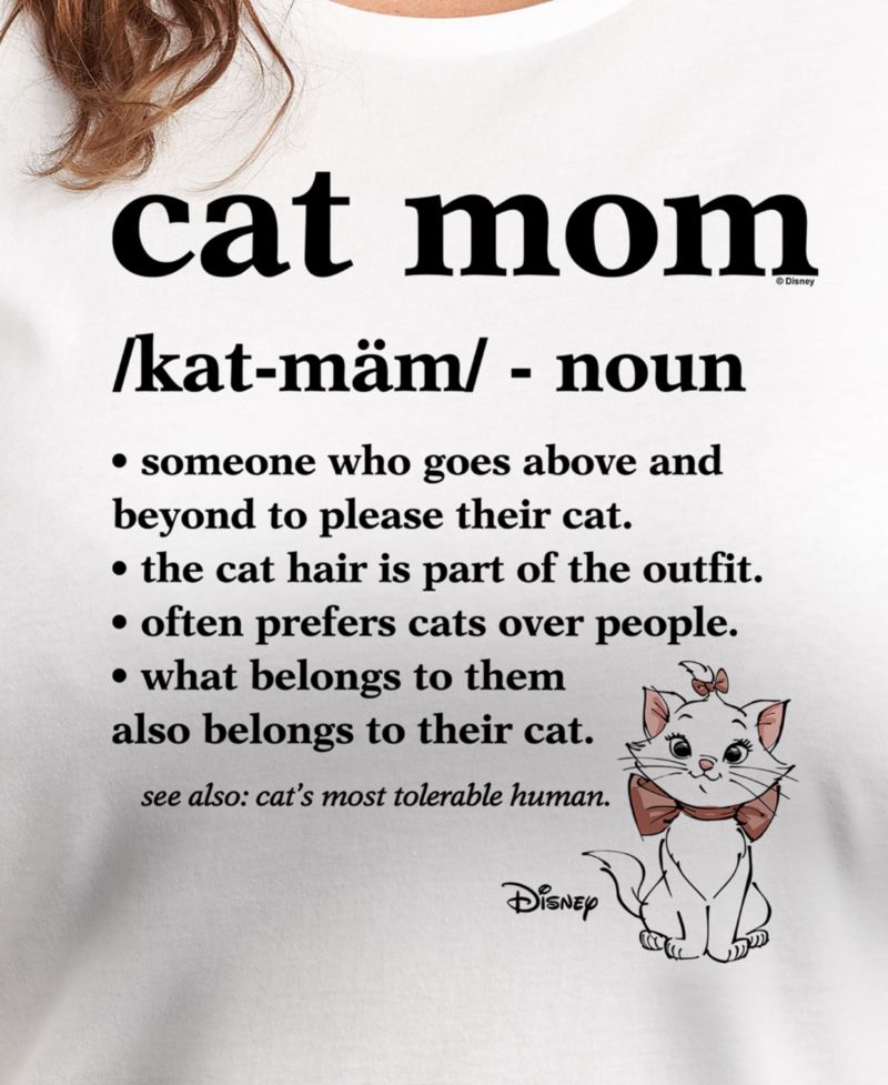 Trendy Plus Size The Aristocrats Cat Mom Graphic Crew Neck T-Shirt